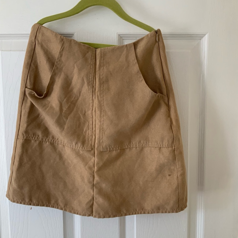 Tan mini skirt